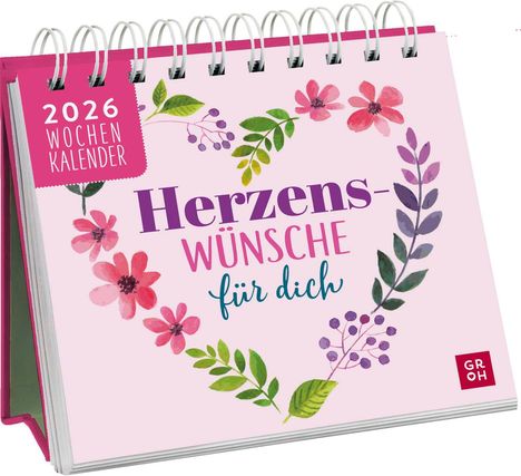 Mini-Wochenkalender 2026: Herzenswünsche für dich, Kalender