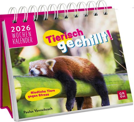 Paulus Vennebusch: Mini-Wochenkalender 2026: Tierisch gechillt!, Kalender