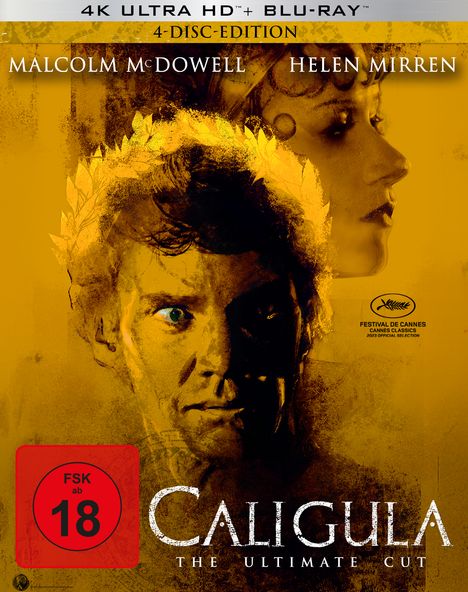 Caligula (The Ultimate Cut) (Ultra HD Blu-ray & Blu-ray), 1 Ultra HD Blu-ray und 3 Blu-ray Discs