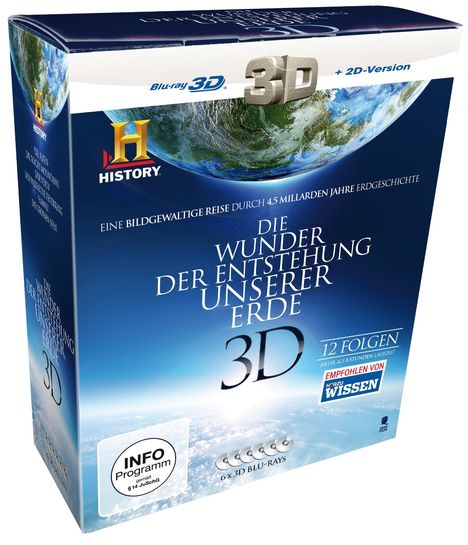 Die Wunder der Entstehung unserer Erde - Die komplette Serie (3D Blu-ray), 6 Blu-ray Discs