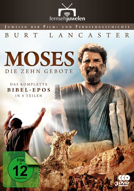 Moses: Die zehn Gebote (Das komplette Bibel-Epos in 6 Teilen), 3 DVDs