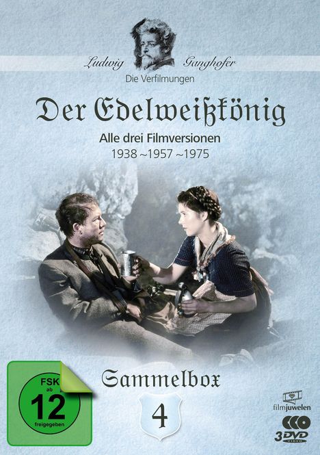 Die Ganghofer Verfilmungen Box 4: Der Edelweißkönig, 3 DVDs