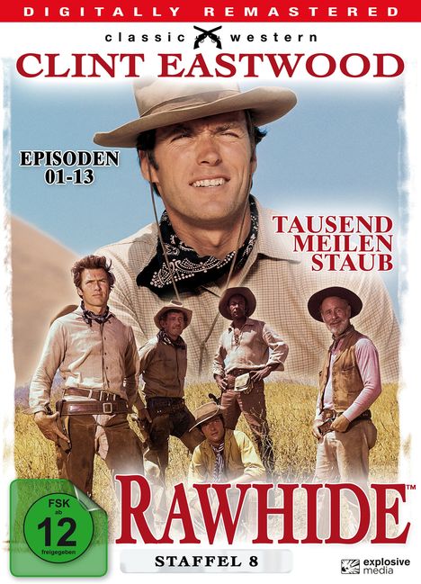 Rawhide - Tausend Meilen Staub Season 8 (finale Staffel), 4 DVDs