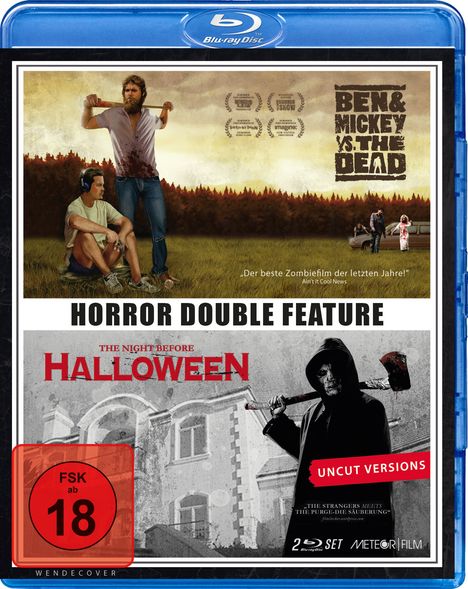 Horror Double Feature: Ben &amp; Mickey vs. The Dead / The Night Before Halloween (Blu-ray), 2 Blu-ray Discs