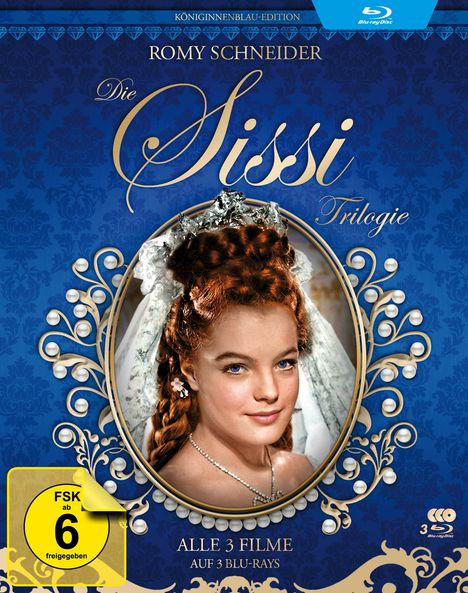 Sissi Trilogie (Königinnenblau Edition) (Blu-ray), 3 Blu-ray Discs