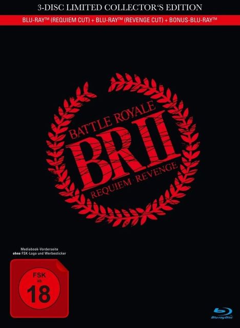 Battle Royale 2 (Requiem &amp; Revenge Cut) (Blu-ray im Mediabook), 3 Blu-ray Discs