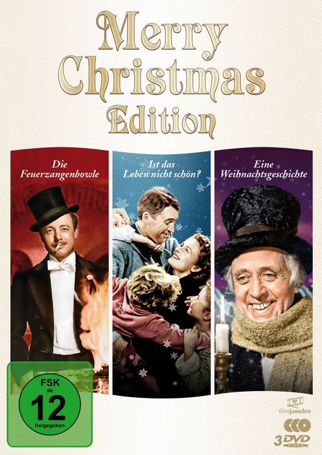 Merry Christmas Edition (Die Feuerzangenbowle / Ist das Leben nicht schön / Eine Weihnachtsgeschichte), 3 DVDs