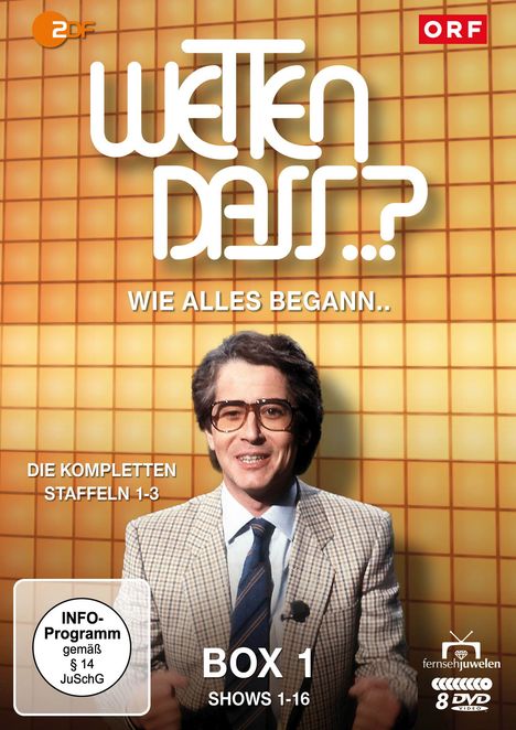 Wetten, dass..? Box 1 (Shows 01-16: Wie alles begann), 8 DVDs