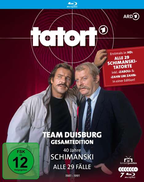 Tatort Duisburg - 40 Jahre Schimanski (Gesamtedition) (Blu-ray), 7 Blu-ray Discs