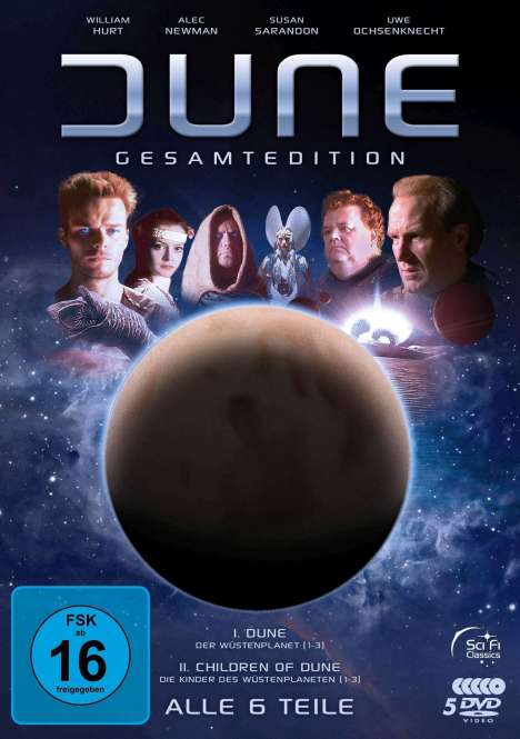 Dune Gesamtedition (Der Wüstenplanet &amp; Children of Dune), 5 DVDs