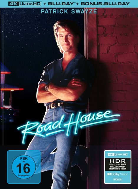 Road House (1989) (Ultra HD Blu-ray &amp; Blu-ray im Mediabook), 1 Ultra HD Blu-ray und 2 Blu-ray Discs