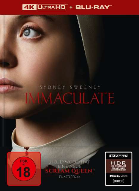 Immaculate (Ultra HD Blu-ray &amp; Blu-ray im Mediabook), 1 Ultra HD Blu-ray und 1 Blu-ray Disc