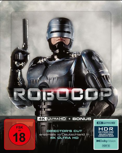 RoboCop (1987) (Director's Cut) (Ultra HD Blu-ray im Steelbook), 1 Ultra HD Blu-ray und 1 Blu-ray Disc