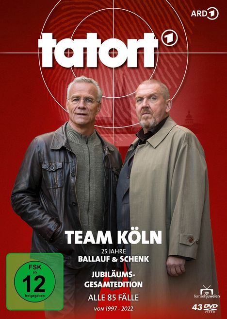 Tatort Team Köln - 25 Jahre Ballauf &amp; Schenk, 43 DVDs