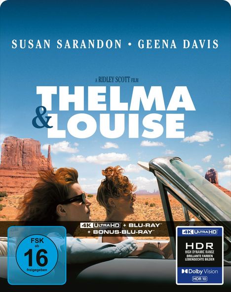 Thelma und Louise (Ultra HD Blu-ray & Blu-ray im Steelbook), 1 Ultra HD Blu-ray und 2 Blu-ray Discs