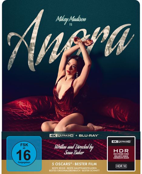 Anora (Ultra HD Blu-ray & Blu-ray im Steelbook), 1 Ultra HD Blu-ray und 1 Blu-ray Disc