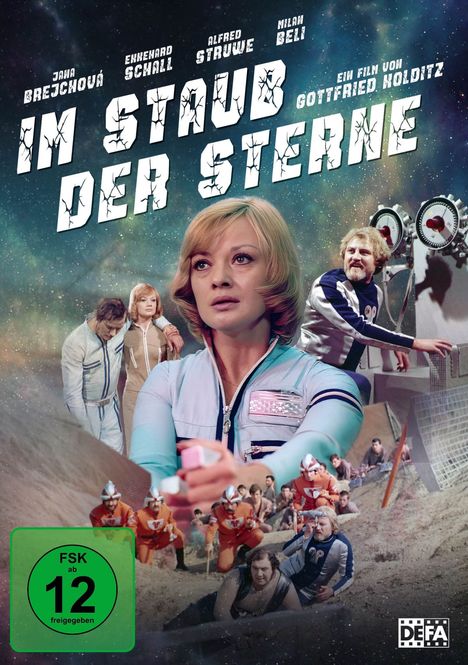 „Im Staub der Sterne“, Jana Brejchová, FSK 12. Astronautin im Raumanzug, futuristische Geräte, Weltraumkulisse.