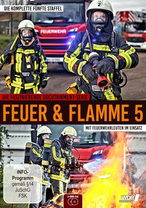 Feuer &amp; Flamme - Mit Feuerwehrmännern im Einsatz Staffel 5, 2 DVDs