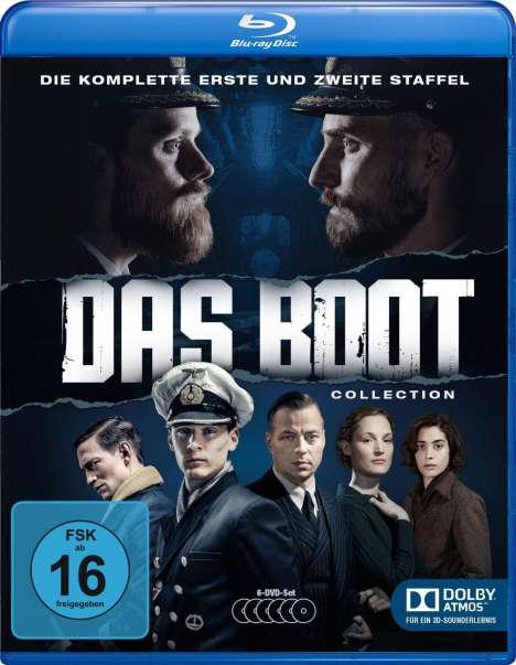 Das Boot Staffel 1 &amp; 2 (Blu-ray), 6 Blu-ray Discs