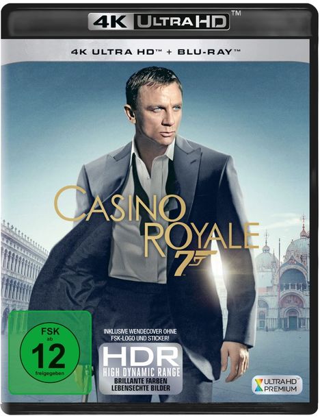 James Bond: Casino Royale (Ultra HD Blu-ray &amp; Blu-ray), 1 Ultra HD Blu-ray und 1 Blu-ray Disc