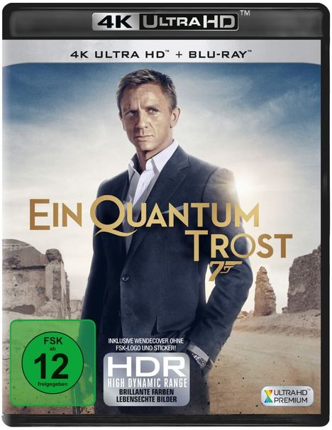 James Bond: Ein Quantum Trost (Ultra HD Blu-ray &amp; Blu-ray), 1 Ultra HD Blu-ray und 1 Blu-ray Disc
