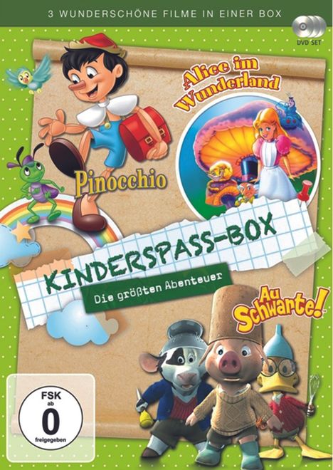 Kinderspass Box - Die größten Abenteuer, 3 DVDs