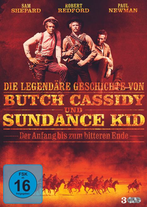 Die legendäre Geschichte von Butch Cassidy und Sundance Kid (3 Filme), 3 DVDs