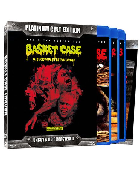 Basket Case (Komplette Trilogie) (Blu-ray &amp; DVD), 4 Blu-ray Discs und 4 DVDs