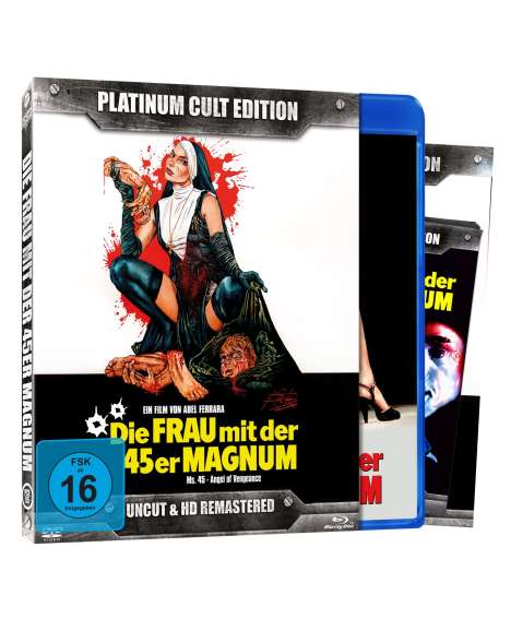 Die Frau mit der 45er Magnum (Blu-ray &amp; DVD), 1 Blu-ray Disc und 1 DVD