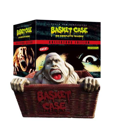 Basket Case (Komplette Trilogie) (Büsten Edition) (Blu-ray &amp; DVD im Mediabook), 4 Blu-ray Discs und 4 DVDs