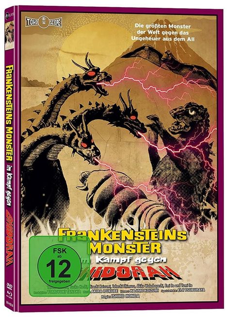 Frankensteins Monster im Kampf gegen Ghidorah (Blu-ray &amp; DVD im Mediabook), 1 Blu-ray Disc und 1 DVD