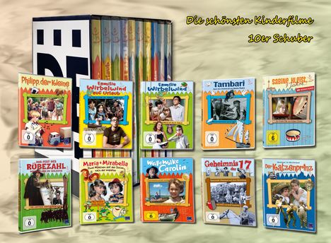 Die schönsten Kinderfilme (10er Schuber), 10 DVDs