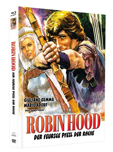 Robin Hood - Der feurige Pfeil der Rache (Blu-ray &amp; DVD im Mediabook), 1 Blu-ray Disc und 2 DVDs