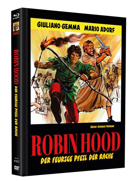 Robin Hood - Der feurige Pfeil der Rache (Blu-ray &amp; DVD im Mediabook), 1 Blu-ray Disc und 2 DVDs