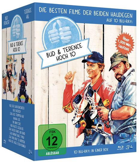 Bud & Terence: Hoch 10 - Die besten Filme der beiden Haudegen (Blu-ray), 10 Blu-ray Discs