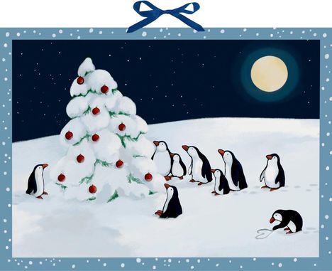 Beate Dölling: Wandkalender - Pinguin-Weihnacht, Kalender