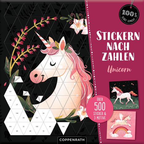 Stickern nach Zahlen Unicorn, Diverse