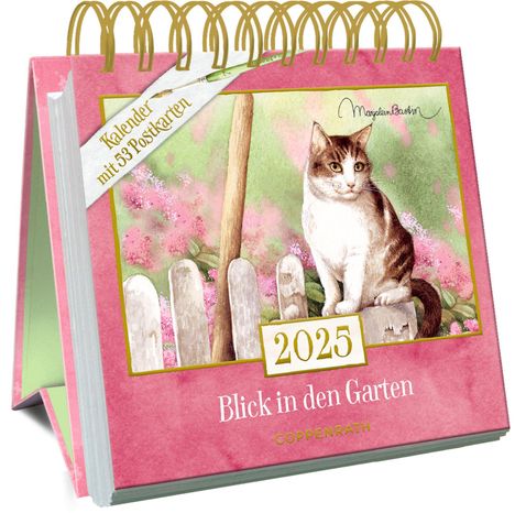 Kalender mit 53 Postkarten: 2025 - Marjolein Bastin - Blick in den Garten, Kalender