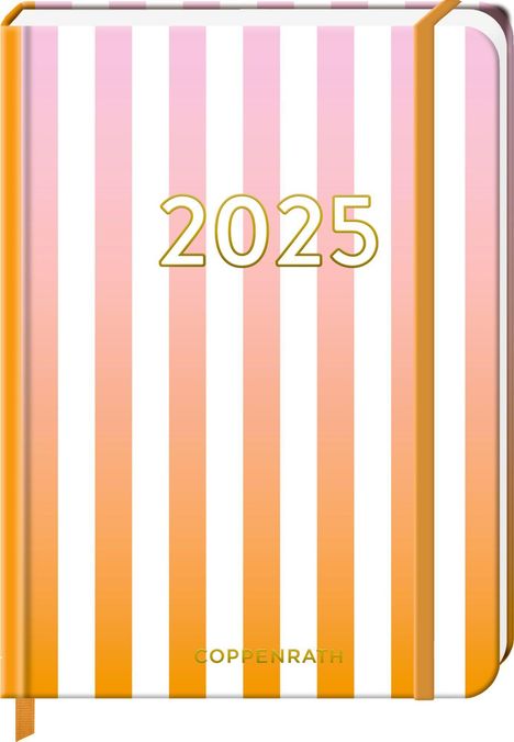 Kleiner Wochenkalender - Mein Jahr 2025 - Streifen rosa, Kalender