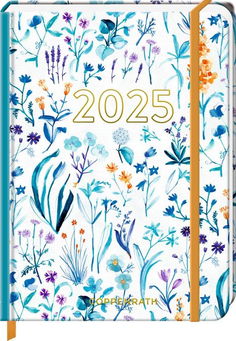Kleiner Wochenkalender - Mein Jahr 2025 - Blumen weiß, Kalender