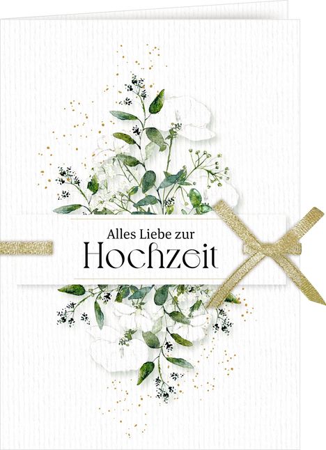 Grußkarte mit Kuvert - Alles Liebe zur Hochzeit, Diverse