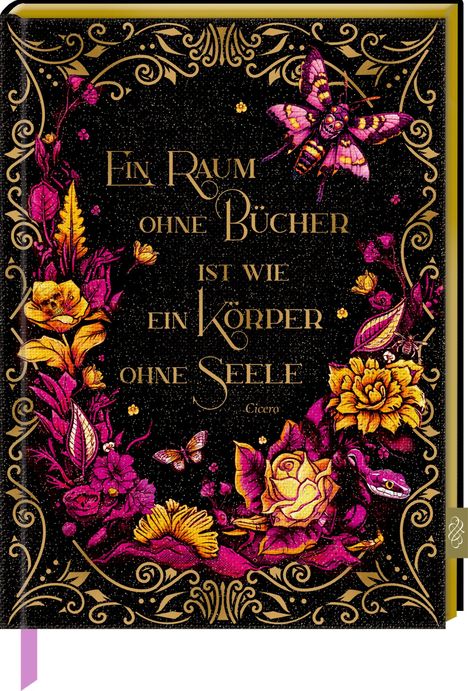 Notizbuch mit glitzerndem Stoffeinband (Passion for Pages), Diverse
