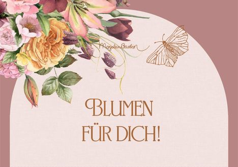 Pop-up-Grußkarte - Blumen, Diverse