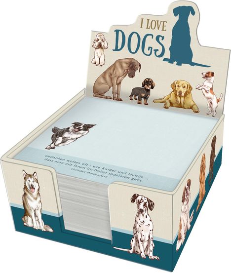 Zettelkästchen - I love dogs, Buch