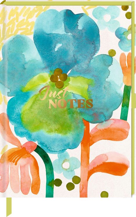 Notizbuch DIN A5 - Just Notes (Blue Flower), Diverse