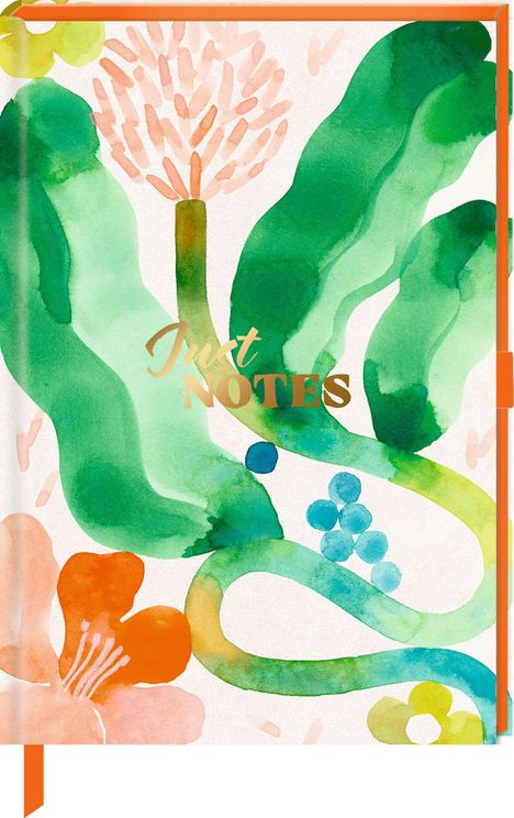 Notizbuch DIN A5 - Just Notes (Green Leaves), Diverse