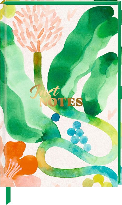 Notizbuch DIN A6 - Just Notes (Green Leaves), Diverse