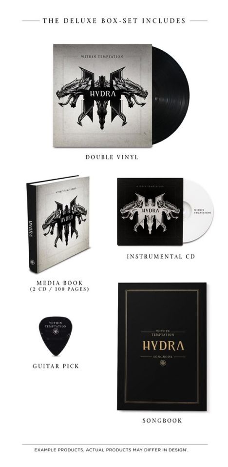 Within Temptation: Hydra (180g) (Limited-Deluxe-Edition Box-Set), 2 LPs und 3 CDs