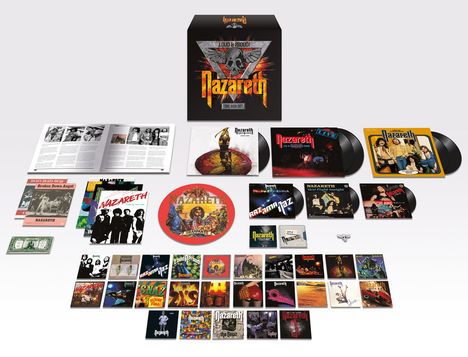 Nazareth: Loud &amp; Proud! The Box Set (50th Anniversary) (Limited-Deluxe-Edition), 32 CDs, 6 LPs und 3 Singles 7"