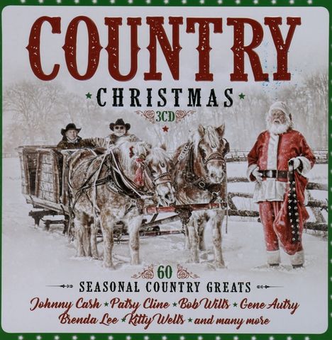Country Christmas: 60 Seasonal Country Greats (Limited Edition), 3 CDs
